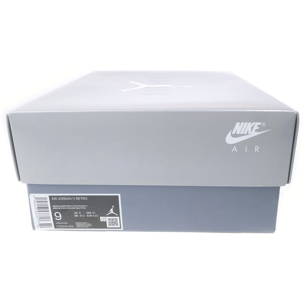 NIKE(ナイキ) AIR JORDAN 11 RETRO COOL GREY CT8012‐005 エアジョーダン11 レトロ クールグレー ハイカットスニーカー グレー US9/27cm
