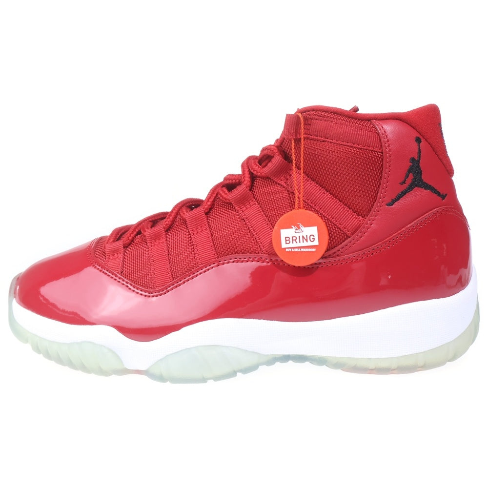 NIKE(ナイキ) AIR JORDAN 11 RETRO WIN LIKE 96 378037-623 エアジョーダン11 レトロ ウィン ライク 96 ミドルカットスニーカーシューズ レッド US9/27cm