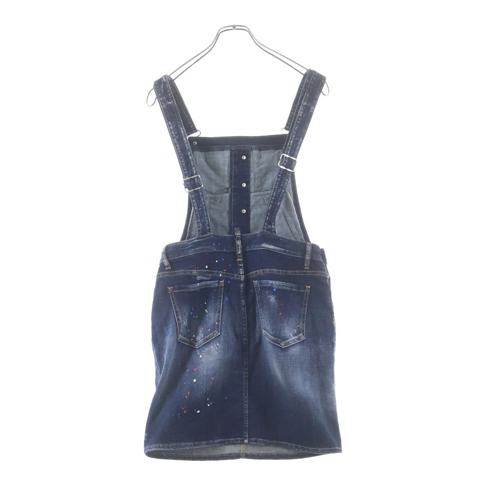 DSQUARED2(ディースクエアード) 22SS オーバーオール デニムサロペット オールインワン インディゴ S75CV0533 レディース
