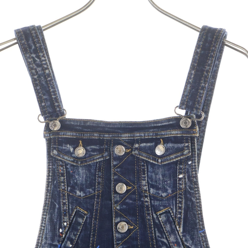 DSQUARED2(ディースクエアード) 22SS オーバーオール デニムサロペット オールインワン インディゴ S75CV0533 レディース