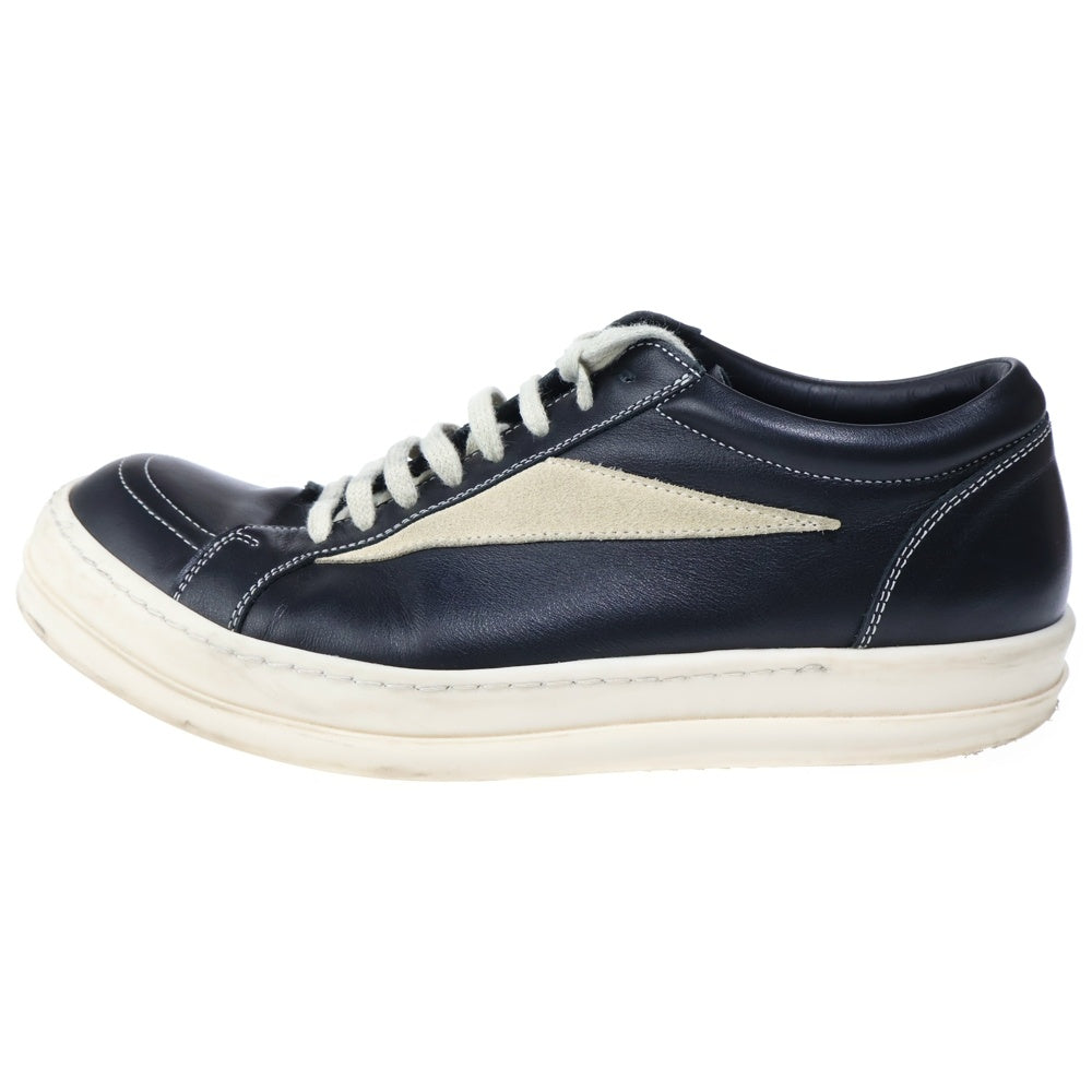 Rick Owens(リックオウエンス) VINTAGE SNEAKS ヴィンテージ レザー スニーカー ブラックRU02D6897 LCOLVS