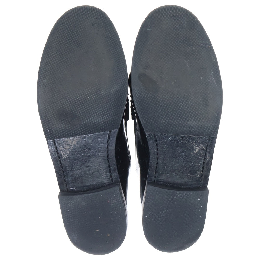 SAINT LAURENT PARIS(サンローランパリ) Le Loafer Penny Slippers パテント ル ローファー ペニー スリッパ シューズ レディース ブラック/ホワイト