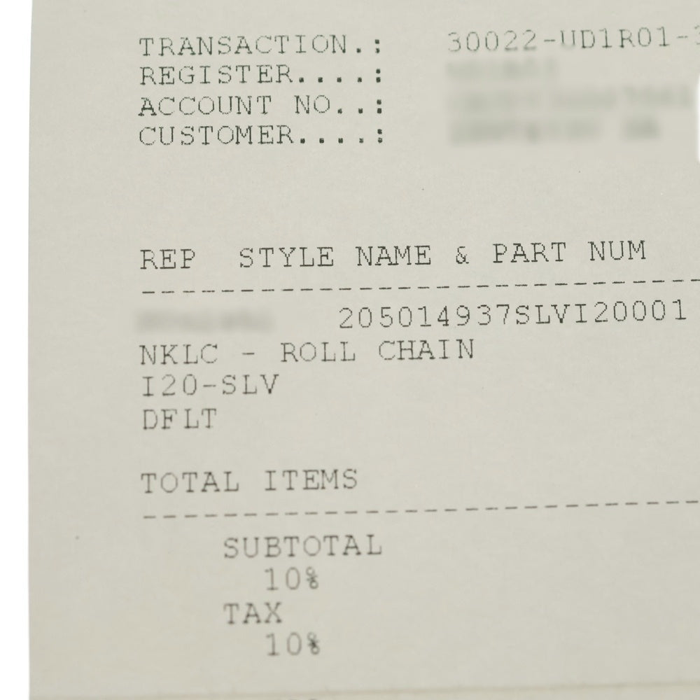 CHROME HEARTS(クロムハーツ) NECKCHAIN R20 ロールチェーンネックレス 20inch シルバー BCA084