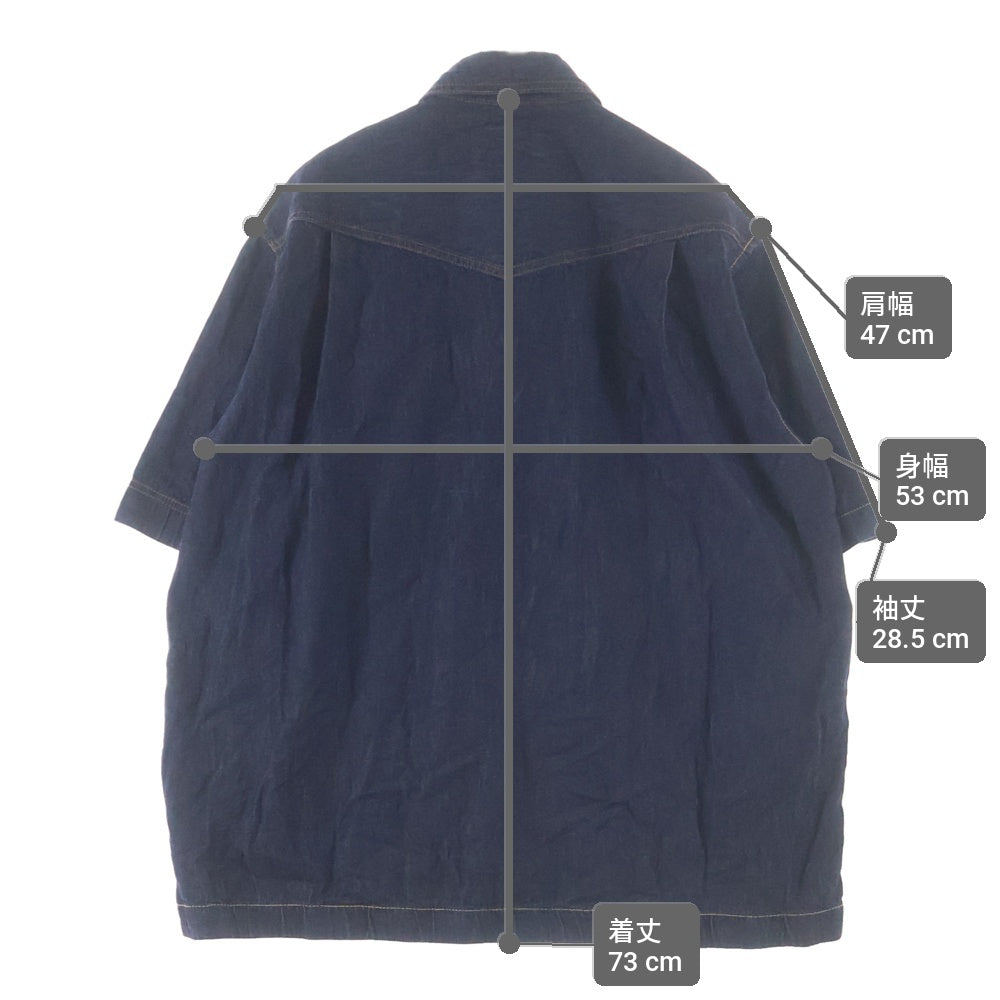 Sacai(サカイ) denim shir flap pockets 半袖デニムシャツ フラップポケット インディゴ 22-02719M