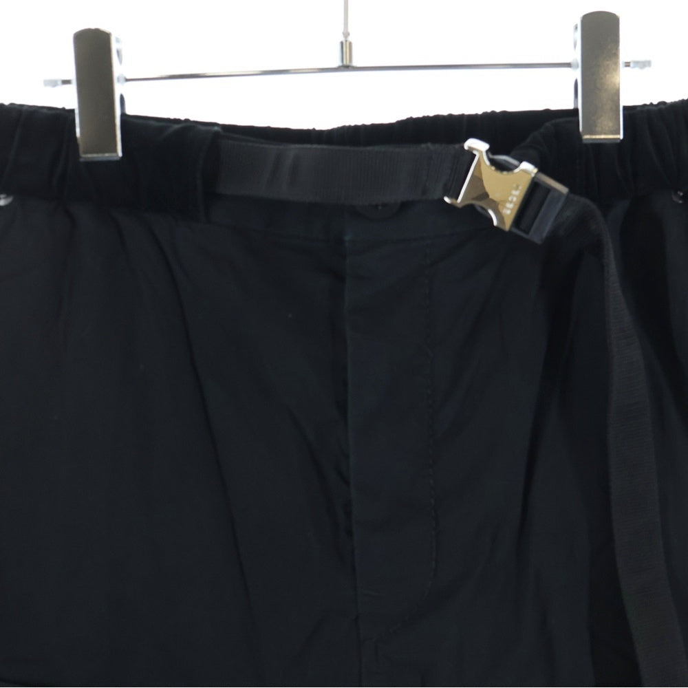 Sacai(サカイ) Cotton Oxford double knee Pants コットン ダブルニー ウエストベルトパンツ ブラック 20-02325M