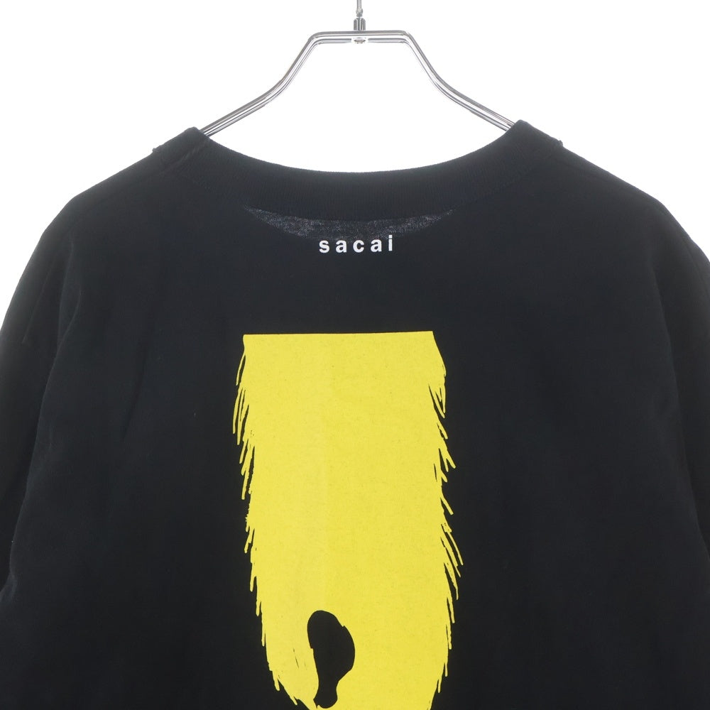 Sacai(サカイ) WHERE THE WILD THINGS ARE L/S 両面プリント クルーネック カットソー 長袖Tシャツ ブラック 25-01006S