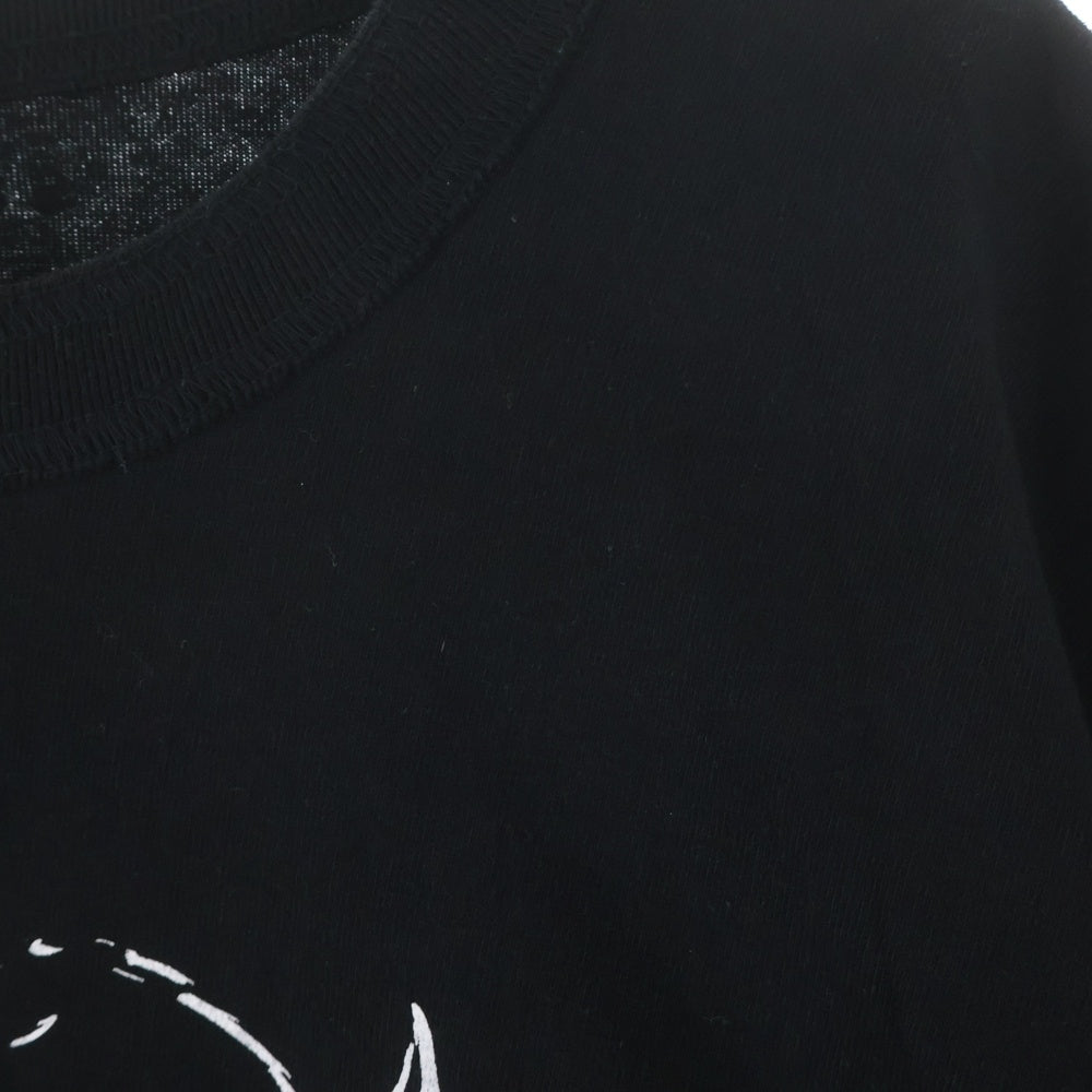 Sacai(サカイ) WHERE THE WILD THINGS ARE L/S 両面プリント 半袖カットソー Tシャツ ブラック 25-01008S
