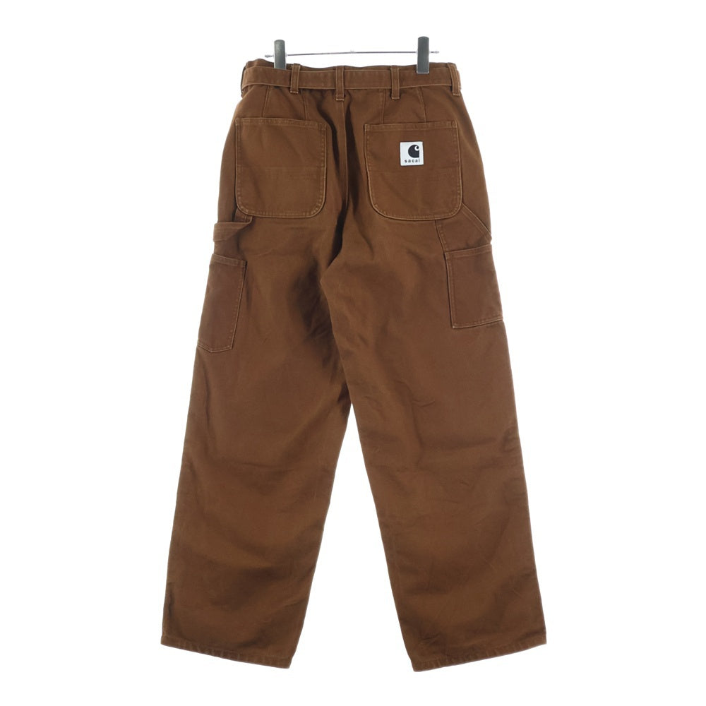 Carhartt WIP(カーハート ダブリューアイピー) ×sacai ダブルニー ウエストベルト ワークパンツ ブラウン 25-00991S