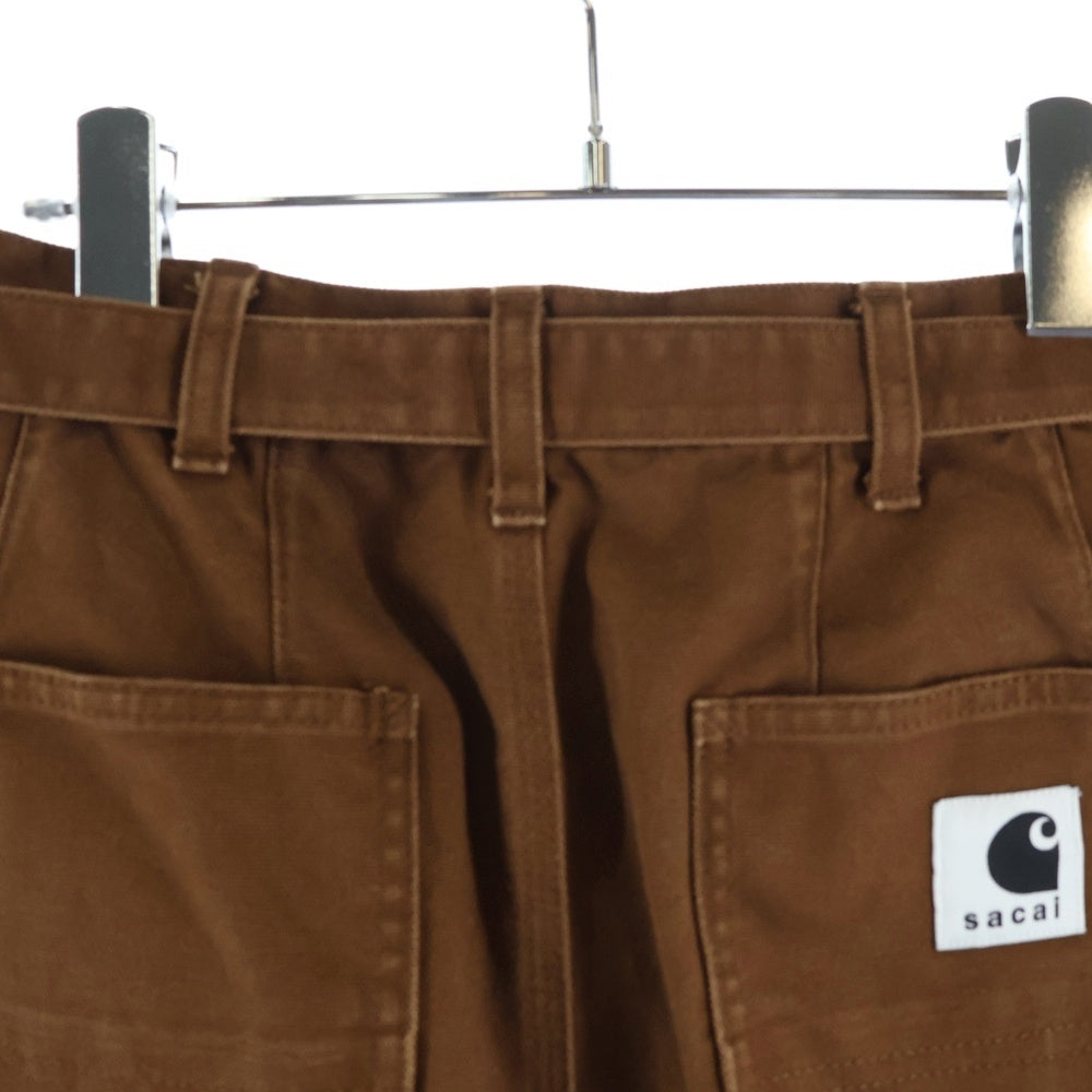 Carhartt WIP(カーハート ダブリューアイピー) ×sacai ダブルニー ウエストベルト ワークパンツ ブラウン 25-00991S