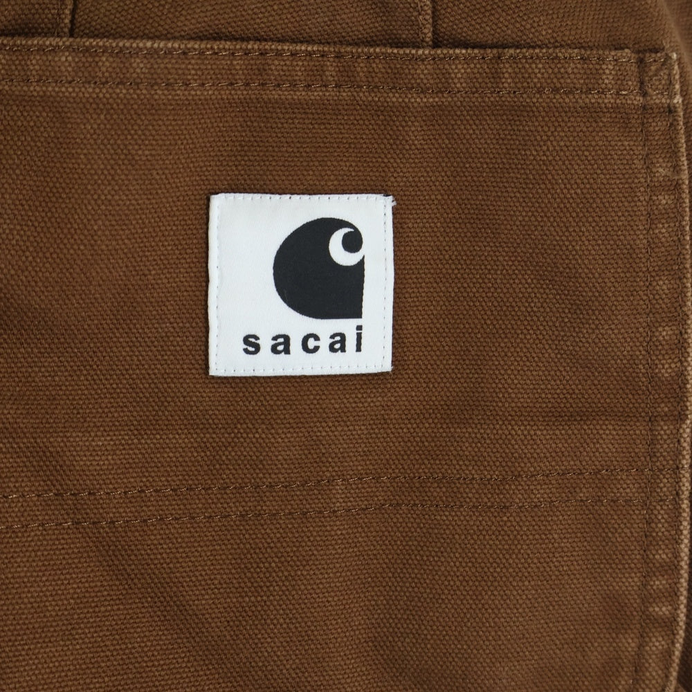 Carhartt WIP(カーハート ダブリューアイピー) ×sacai ダブルニー ウエストベルト ワークパンツ ブラウン 25-00991S