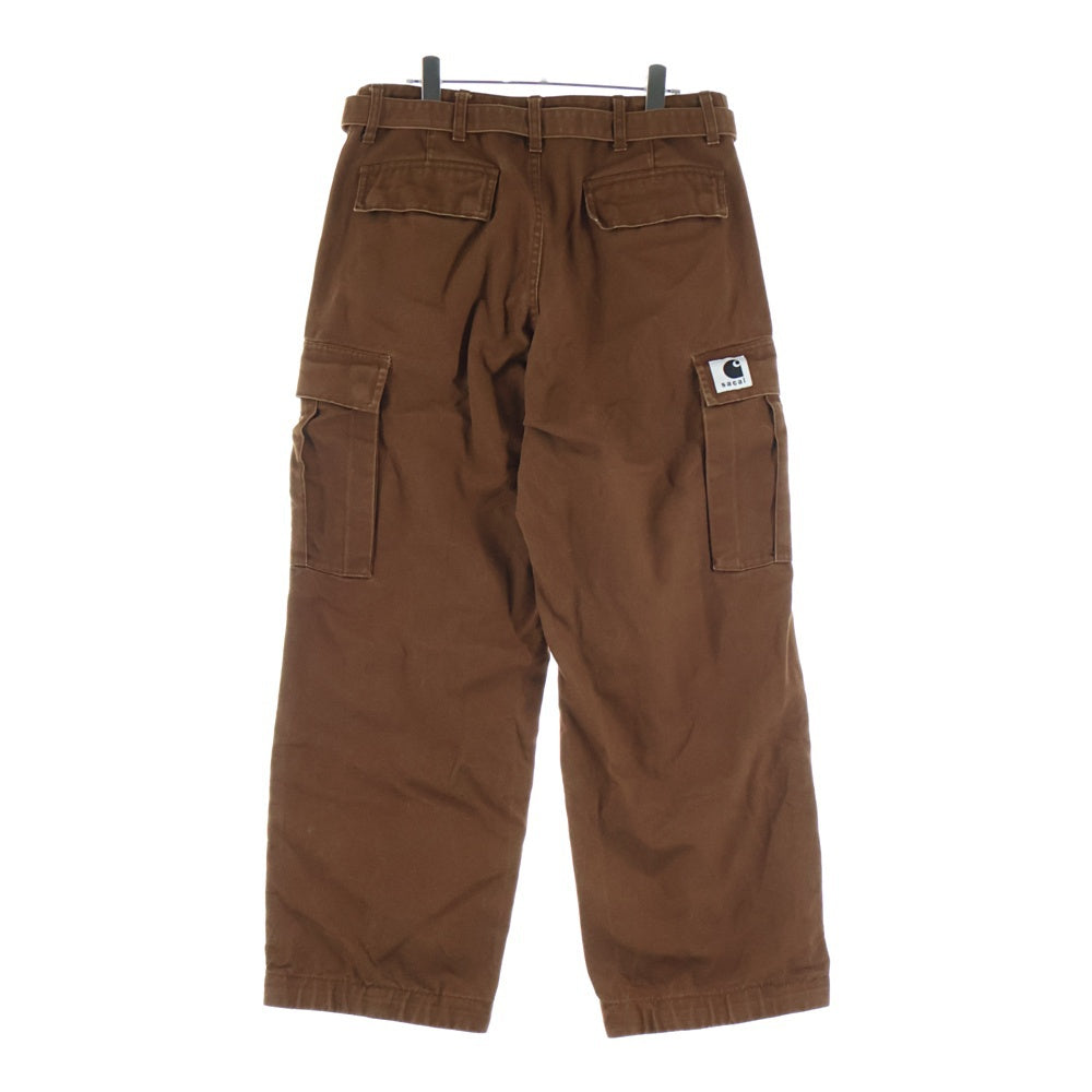 Carhartt WIP(カーハート ダブリューアイピー) ×sacai ウエストベルト カーゴパンツ ブラウン 25-00992S