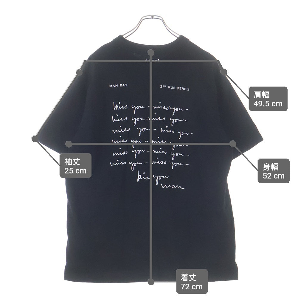 Sacai(サカイ) 25AW MAN RAY 両面プリント 半袖カットソー Tシャツ ブラック 25-01061S
