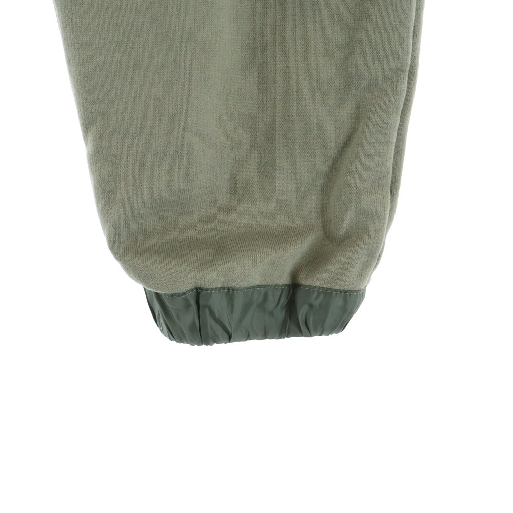 Sacai(サカイ) Nylon sweat ナイロン切替スウェットジャージーロングパンツ カーキ 23-03026M