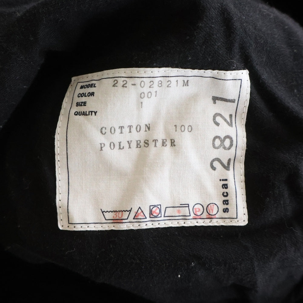 Sacai(サカイ) 22AW Cotton Chino Pants コットンチノパンツ ブラック 22-02821M