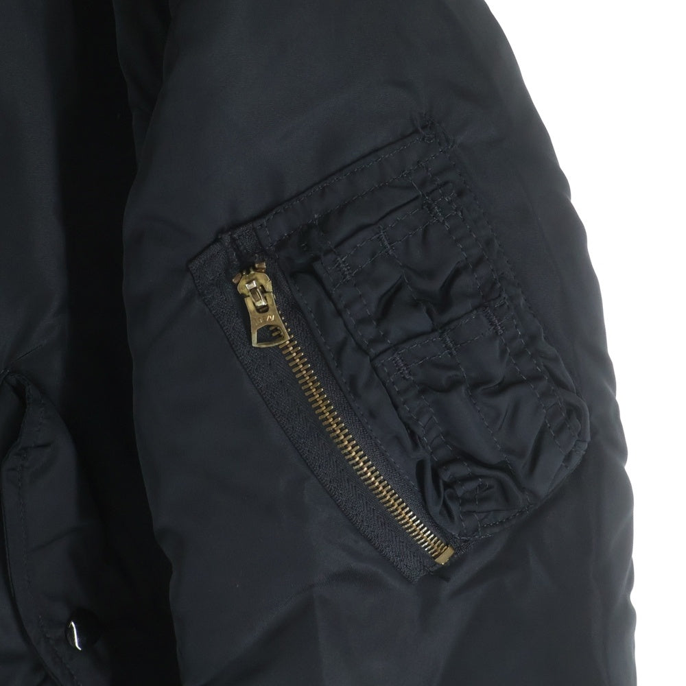 ALPHA INDUSTRIES(アルファ インダストリーズ) ×葵産業 aoi industry 心清きMA-1 ボンバージャケット 刺繍 ブラック/オレンジ