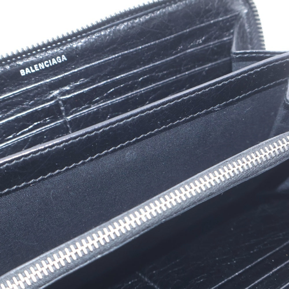 BALENCIAGA(バレンシアガ) ESSENTIAL CONTINENNTAL ZIP ラウンドジップ 長財布 レザー ブラック 519641