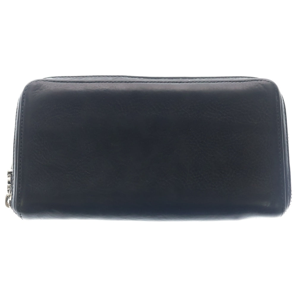 CHROME HEARTS(クロムハーツ) REC F ZIP PLANE プレーン ラウンドジップレザーウォレット 財布 ブラック BCA370