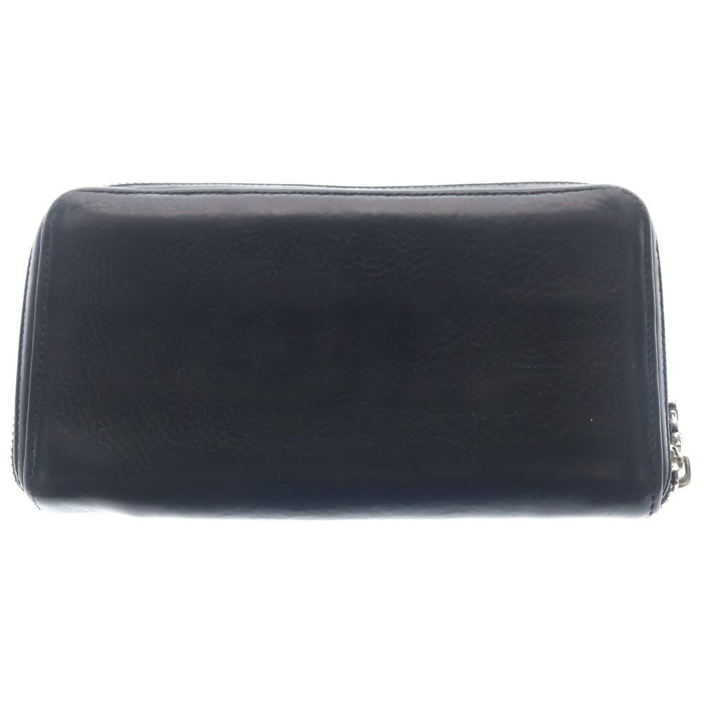 CHROME HEARTS(クロムハーツ) REC F ZIP PLANE プレーン ラウンドジップレザーウォレット 財布 ブラック BCA370