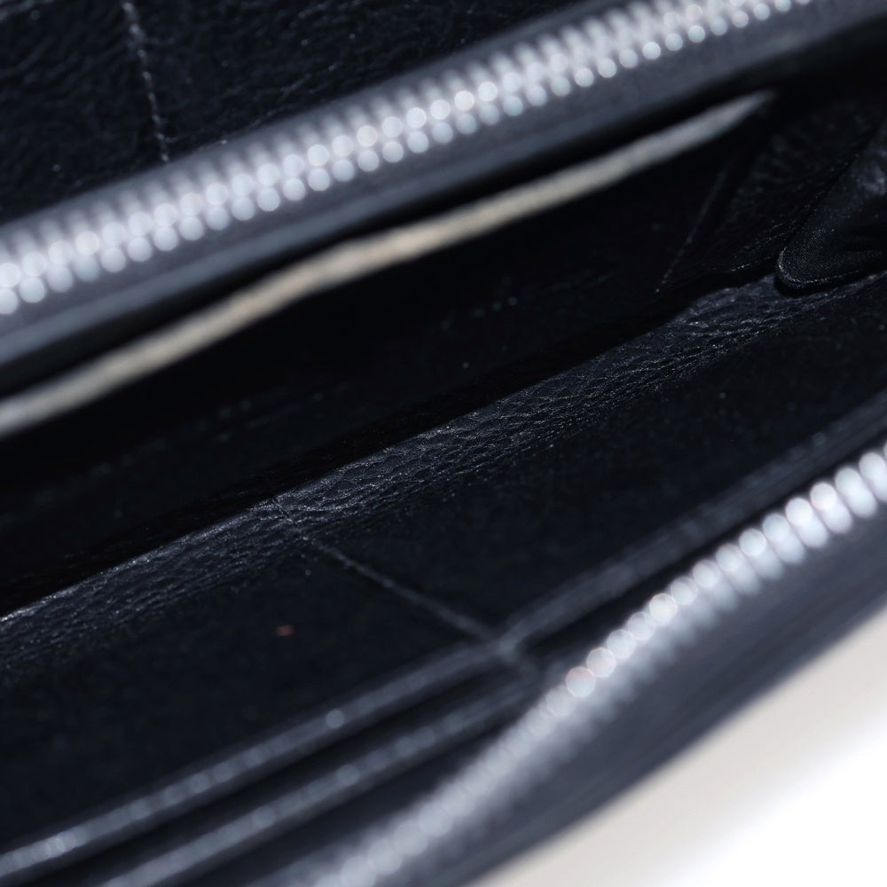 CHROME HEARTS(クロムハーツ) REC F ZIP PLANE プレーン ラウンドジップレザーウォレット 財布 ブラック BCA370