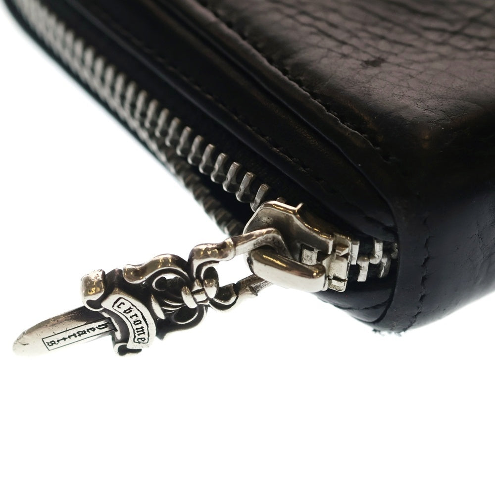 CHROME HEARTS(クロムハーツ) REC F ZIP PLANE プレーン ラウンドジップレザーウォレット 財布 ブラック BCA370