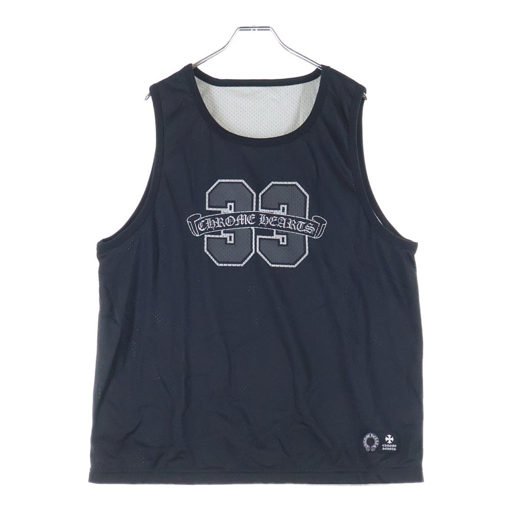 CHROME HEARTS(クロムハーツ) MESH WARM UP JERSEY リバーシブルCHロゴプリントメッシュタンクトップ ブラック
