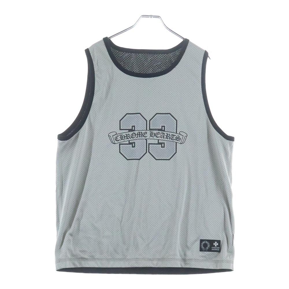 CHROME HEARTS(クロムハーツ) MESH WARM UP JERSEY リバーシブルCHロゴプリントメッシュタンクトップ ブラック