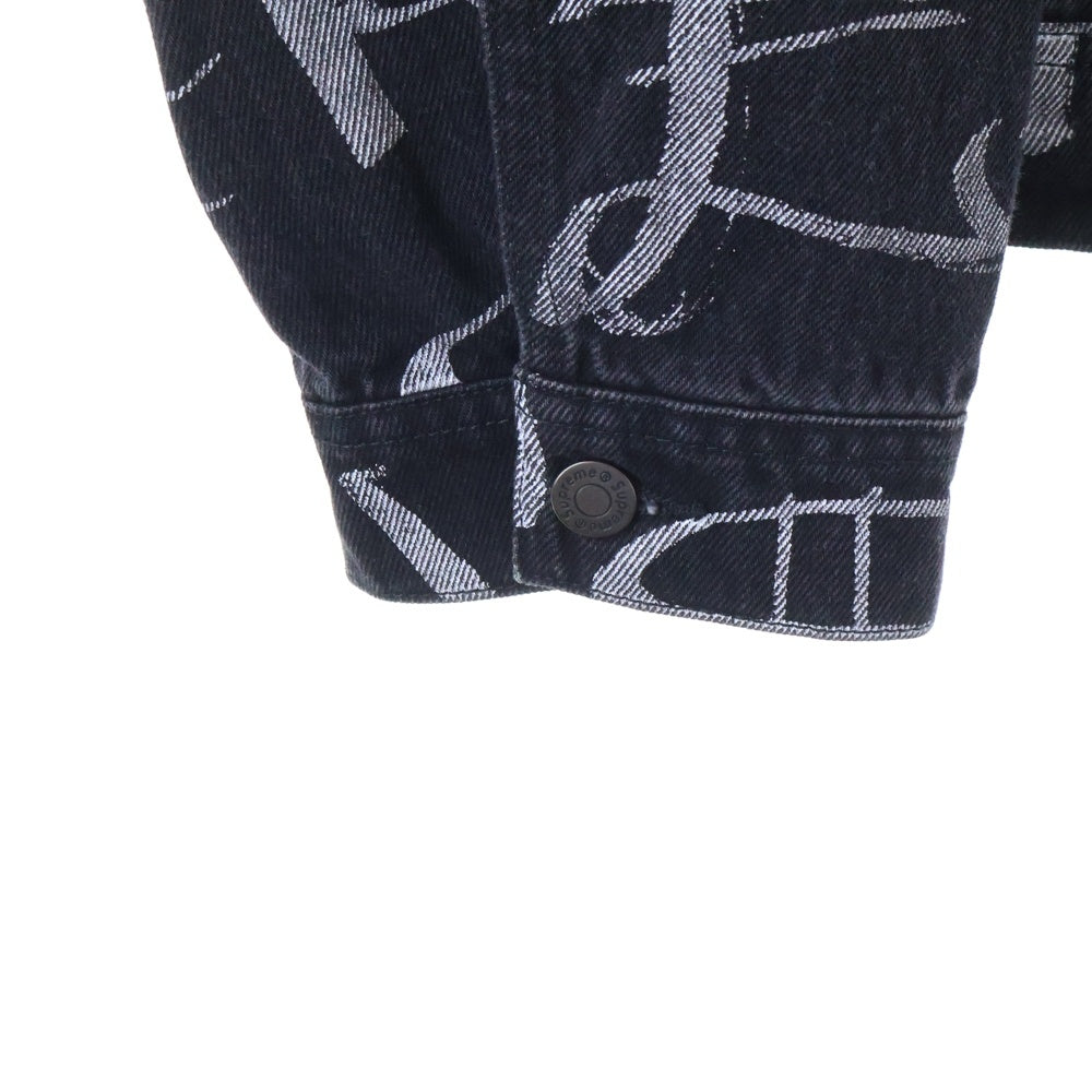 SUPREME(シュプリーム) 20AW Black Ark Denim Trucker Jacket ブラックアーク 総柄デニムトラッカージャケット Gジャン ブラック
