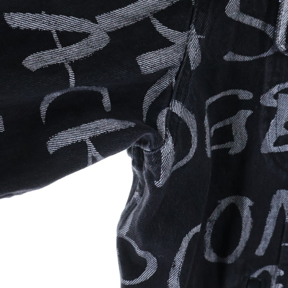 SUPREME(シュプリーム) 20AW Black Ark Denim Trucker Jacket ブラックアーク 総柄デニムトラッカージャケット Gジャン ブラック