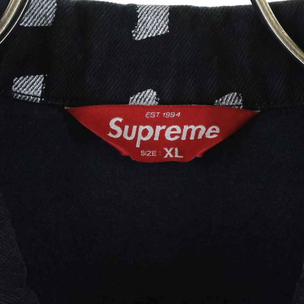 SUPREME(シュプリーム) 20AW Black Ark Denim Trucker Jacket ブラックアーク 総柄デニムトラッカージャケット Gジャン ブラック