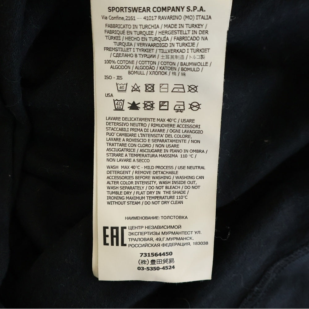 STONE ISLAND(ストーンアイランド) ロゴワッペン ヘビーウェイト コットン クルーネック カットソー 長袖Tシャツ ブラック 731564450