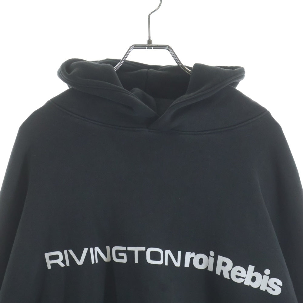 RIVINGTON roi Rebis(リヴィントンロイレビス ) METANOIA USO CVA HOODIE フロントロゴプリント プルオーバーパーカー フーディ ブラック