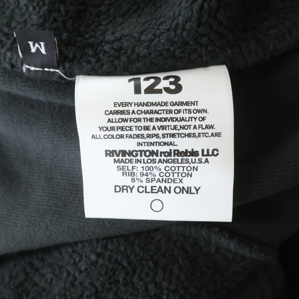 RIVINGTON roi Rebis(リヴィントンロイレビス ) METANOIA USO CVA HOODIE フロントロゴプリント プルオーバーパーカー フーディ ブラック