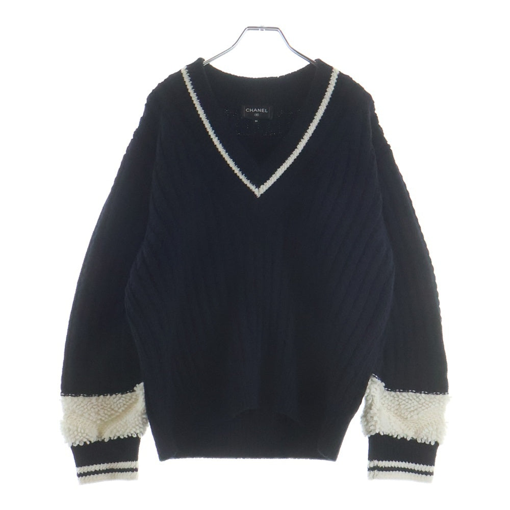 CHANEL(シャネル) COCO NEIGE ココネージュ ウールニット セーター ネイビー レディース P79690K11587