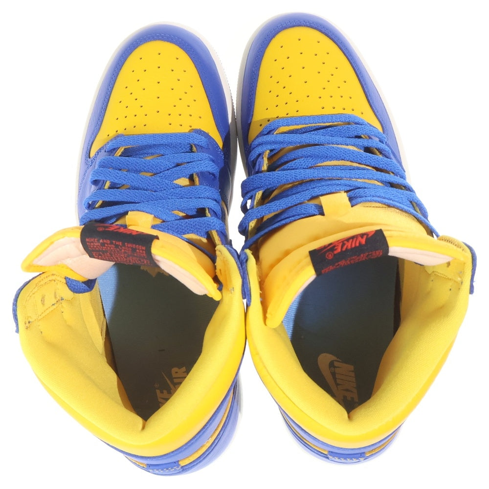 NIKE(ナイキ) WMNS AIR JORDAN 1 HIGH OG GAME ROYAL AND VARSITY MAIZE FD2596-700 ウィメンズ エアジョーダン1 OG ハイカットスニーカー ブルー/イエロー US11/28cm レディース