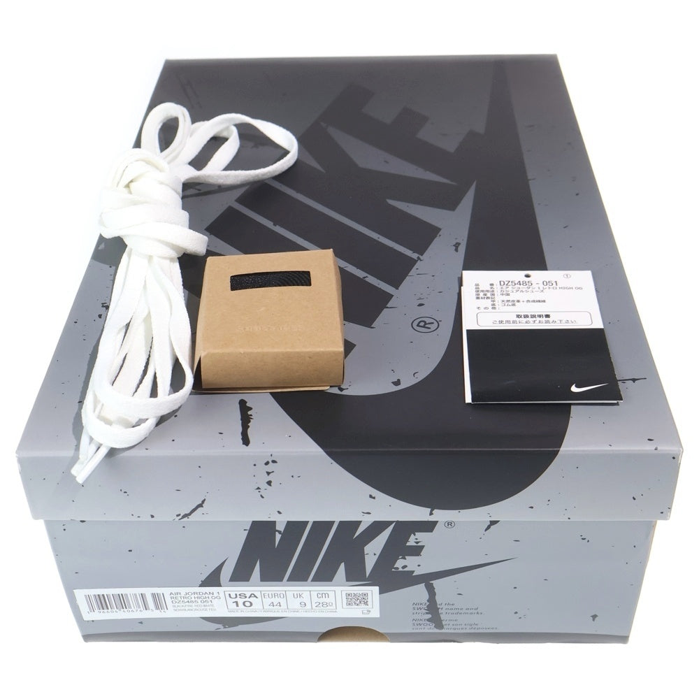 NIKE(ナイキ) AIR JORDAN 1 RETRO HIGH OG BLACK AND SMOKE GREY DZ5485-051 エアジョーダン ブラックアンドスモークグレー ハイカットスニーカー US10/28cm