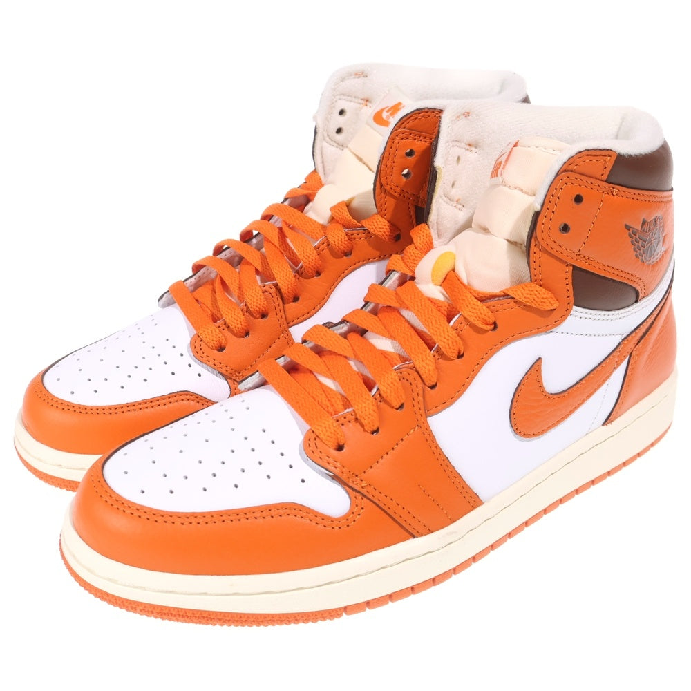 NIKE(ナイキ) WMNS AIR JORDAN 1 HIGH OG STARFISH DO9369-101 ウィメンズ エアジョーダン1 スターフィッシュ ハイカットスニーカー ホワイト/オレンジ US11/28cm レディース
