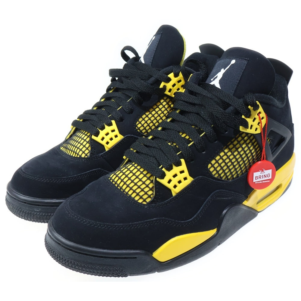 NIKE(ナイキ) AIR JORDAN 4 RETRO THUNDER 2023 DH6927-017 エアジョーダン4 レトロ サンダー ハイカットスニーカー ブラック/イエロー US0/28cm