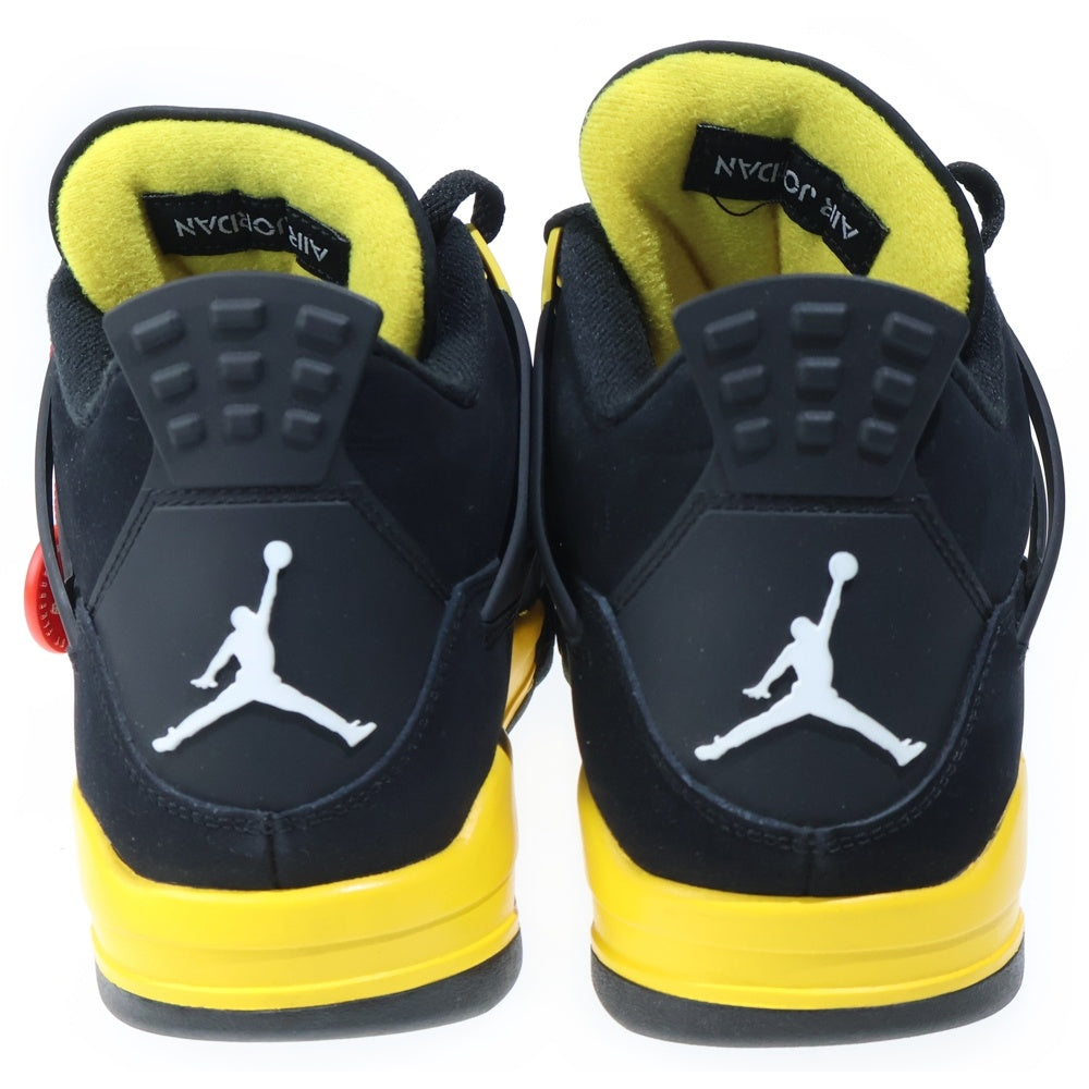 NIKE(ナイキ) AIR JORDAN 4 RETRO THUNDER 2023 DH6927-017 エアジョーダン4 レトロ サンダー ハイカットスニーカー ブラック/イエロー US0/28cm