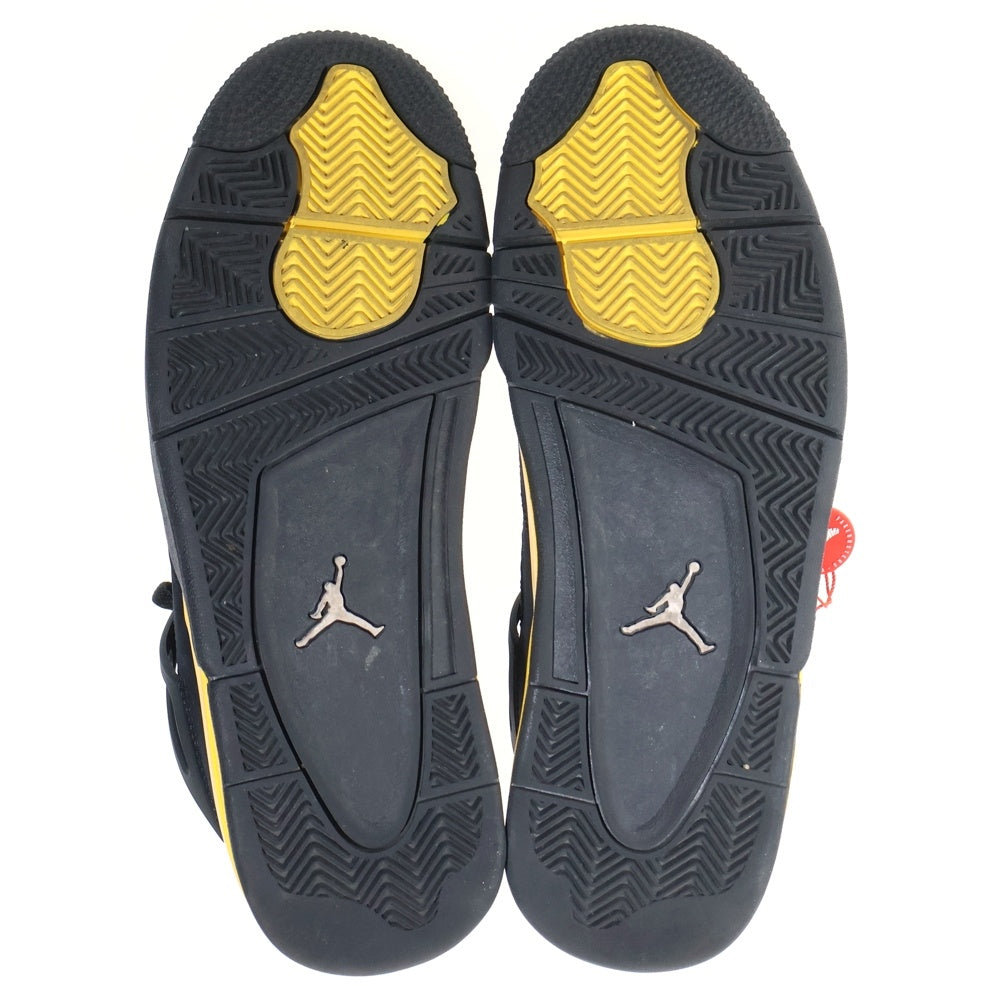 NIKE(ナイキ) AIR JORDAN 4 RETRO THUNDER 2023 DH6927-017 エアジョーダン4 レトロ サンダー ハイカットスニーカー ブラック/イエロー US0/28cm