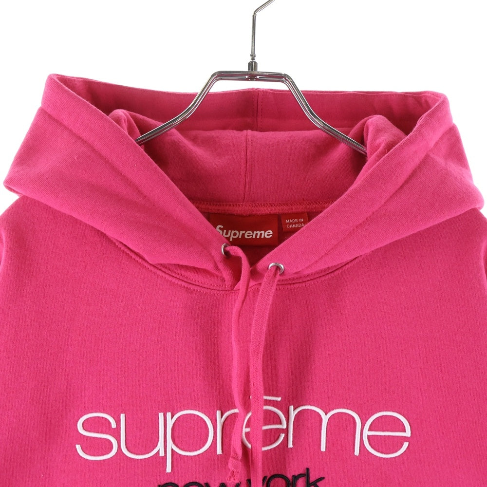 SUPREME(シュプリーム) 26SS Classic Logo Hooded Sweatshirt クラシックロゴフーディー プルオーバーパーカー ピンク