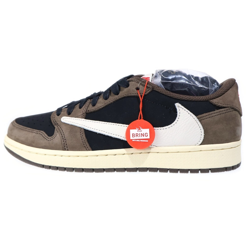 NIKE(ナイキ) ×TRAVIS SCOTT AIR JORDAN 1 LOW OG SP-T CQ4277-001 トラヴィススコット エアジョーダン ローカットスニーカー US9.5/27.5cm ブラウン/ブラック
