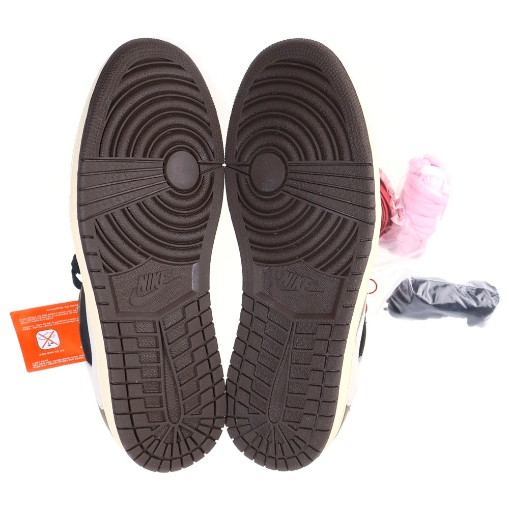 NIKE(ナイキ) ×TRAVIS SCOTT AIR JORDAN 1 LOW OG SP-T CQ4277-001 トラヴィススコット エアジョーダン ローカットスニーカー US9.5/27.5cm ブラウン/ブラック