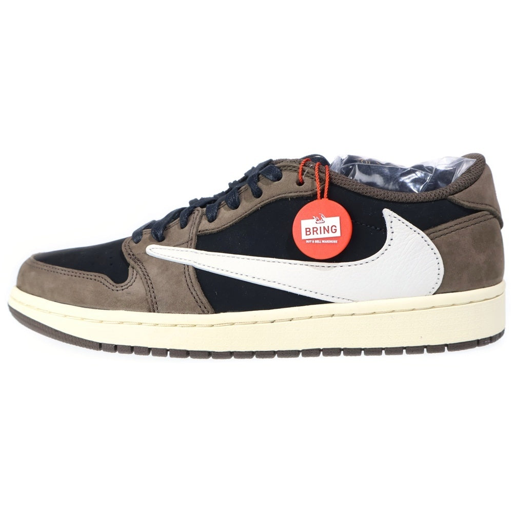 NIKE(ナイキ) ×TRAVIS SCOTT AIR JORDAN 1 LOW OG SP-T CQ4277-001 トラヴィススコット エアジョーダン ローカットスニーカー US9.5/27.5cm ブラウン/ブラック