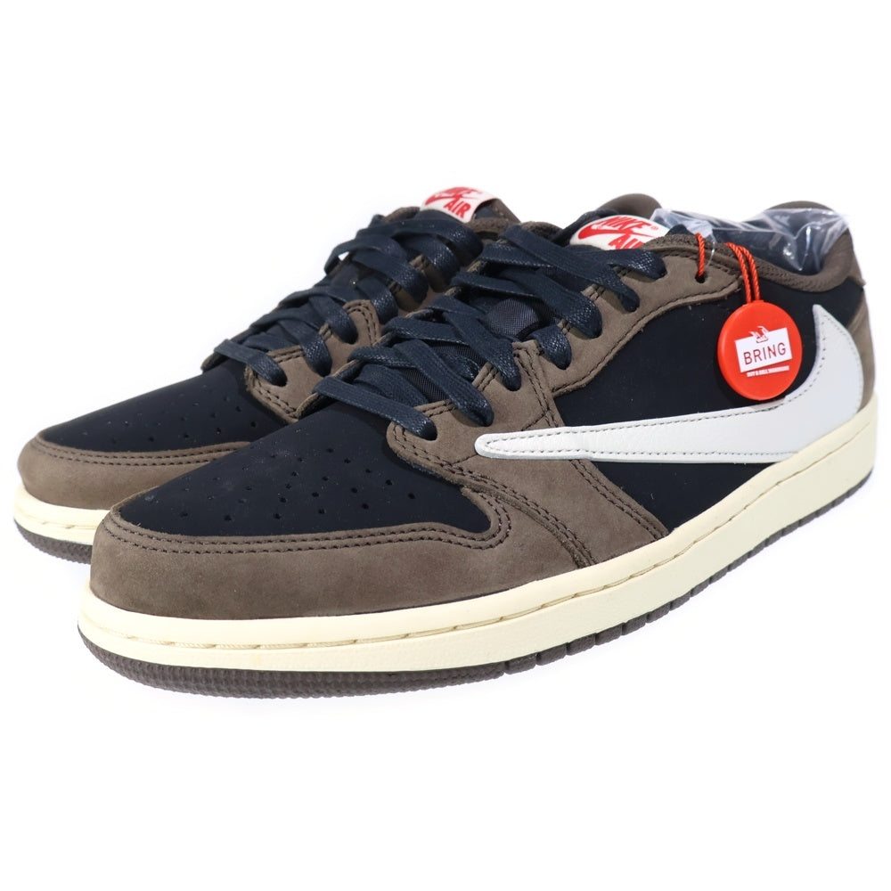 NIKE(ナイキ) ×TRAVIS SCOTT AIR JORDAN 1 LOW OG SP-T CQ4277-001 トラヴィススコット エアジョーダン ローカットスニーカー US9.5/27.5cm ブラウン/ブラック
