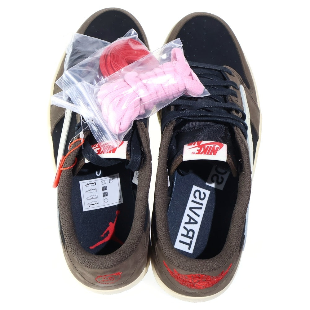 NIKE(ナイキ) ×TRAVIS SCOTT AIR JORDAN 1 LOW OG SP-T CQ4277-001 トラヴィススコット エアジョーダン ローカットスニーカー US9.5/27.5cm ブラウン/ブラック