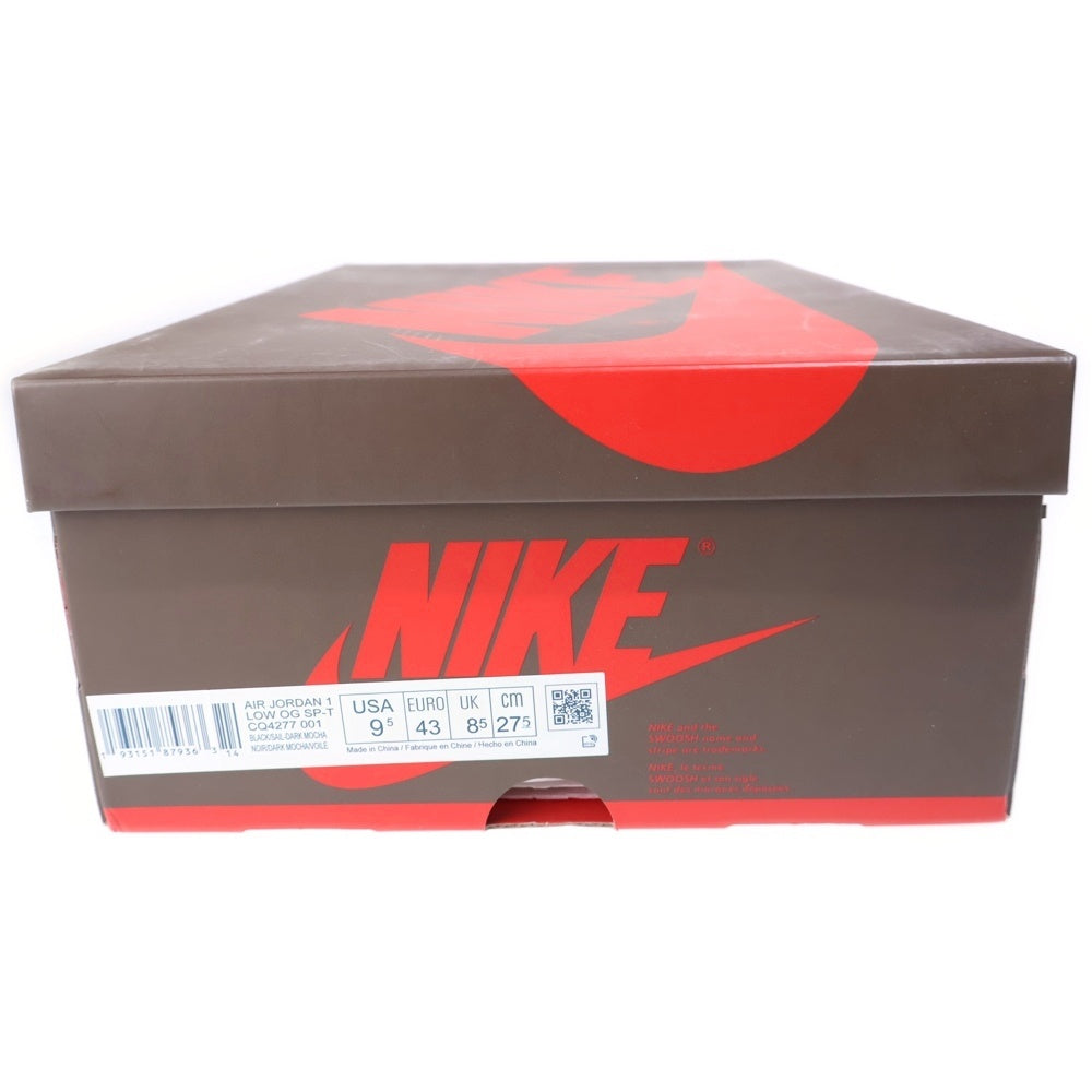 NIKE(ナイキ) ×TRAVIS SCOTT AIR JORDAN 1 LOW OG SP-T CQ4277-001 トラヴィススコット エアジョーダン ローカットスニーカー US9.5/27.5cm ブラウン/ブラック