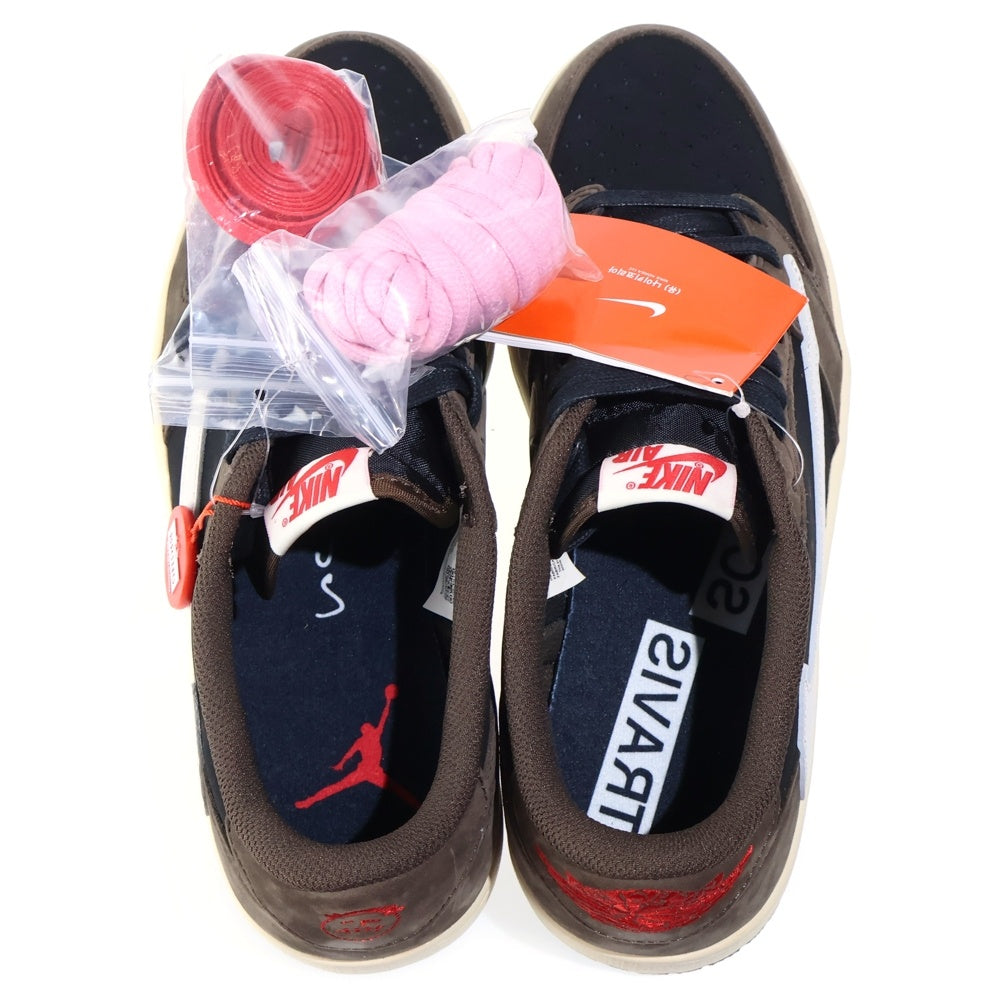 NIKE(ナイキ) ×TRAVIS SCOTT AIR JORDAN 1 LOW OG SP-T CQ4277-001 トラヴィススコット エアジョーダン ローカットスニーカー US10.5/28.5cm ブラウン/ブラック