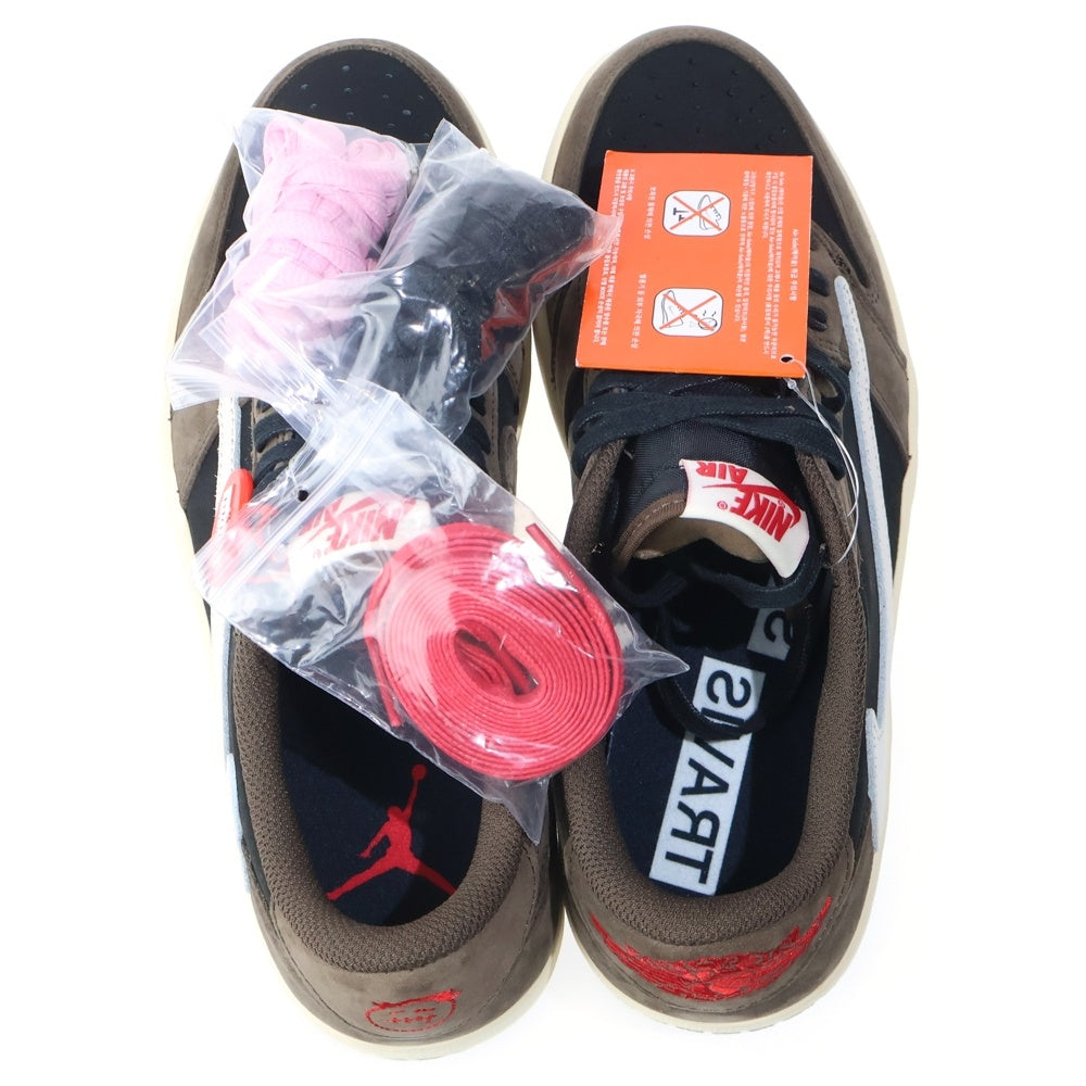 NIKE(ナイキ) ×TRAVIS SCOTT AIR JORDAN 1 LOW OG SP-T CQ4277-001 トラヴィススコット エアジョーダン ローカットスニーカー US8.5/26.5cm ブラウン/ブラック