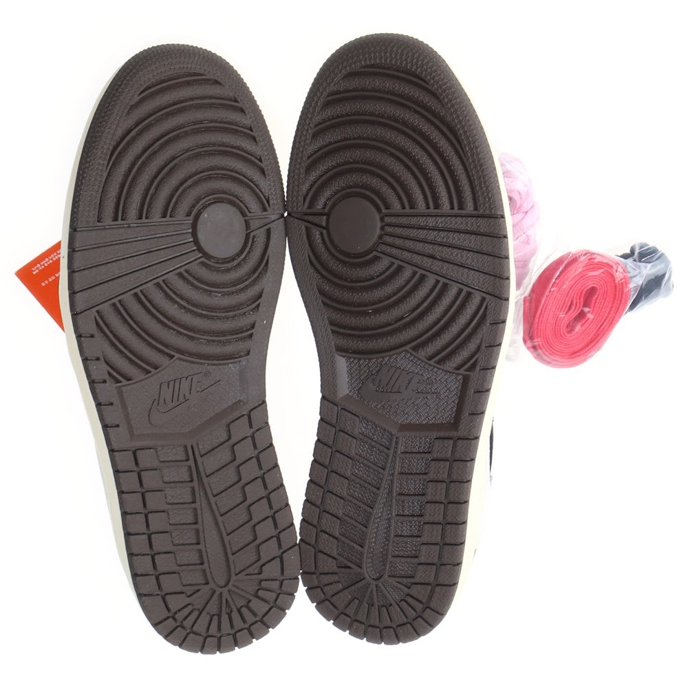 NIKE(ナイキ) ×TRAVIS SCOTT AIR JORDAN 1 LOW OG SP-T CQ4277-001 トラヴィススコット エアジョーダン ローカットスニーカー US8.5/26.5cm ブラウン/ブラック