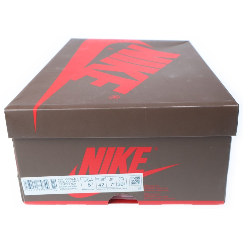 NIKE(ナイキ) ×TRAVIS SCOTT AIR JORDAN 1 LOW OG SP-T CQ4277-001 トラヴィススコット エアジョーダン ローカットスニーカー US8.5/26.5cm ブラウン/ブラック